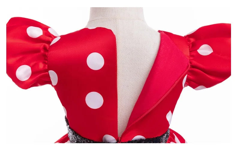 0-6 Year Old New Children's Birthday Party Girl Princess Dress Performance Party Bow Dot Girl Elegant Evening Dress