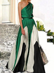 Formal attire Dresses: Elegant Chic A-line Pleated Party Dress One-Shoulder