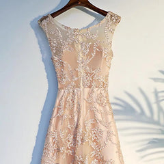 Homecoming Dresses: A-Line Elegant Floor-Length Zipper Back Formal Party Gown
