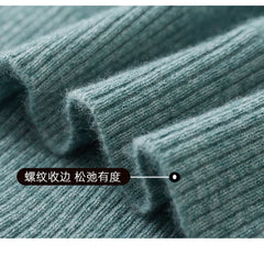 Merino Wool Hot Cardigans Men Lapel Pullover Long Sleeve POLO Neck Sweaters