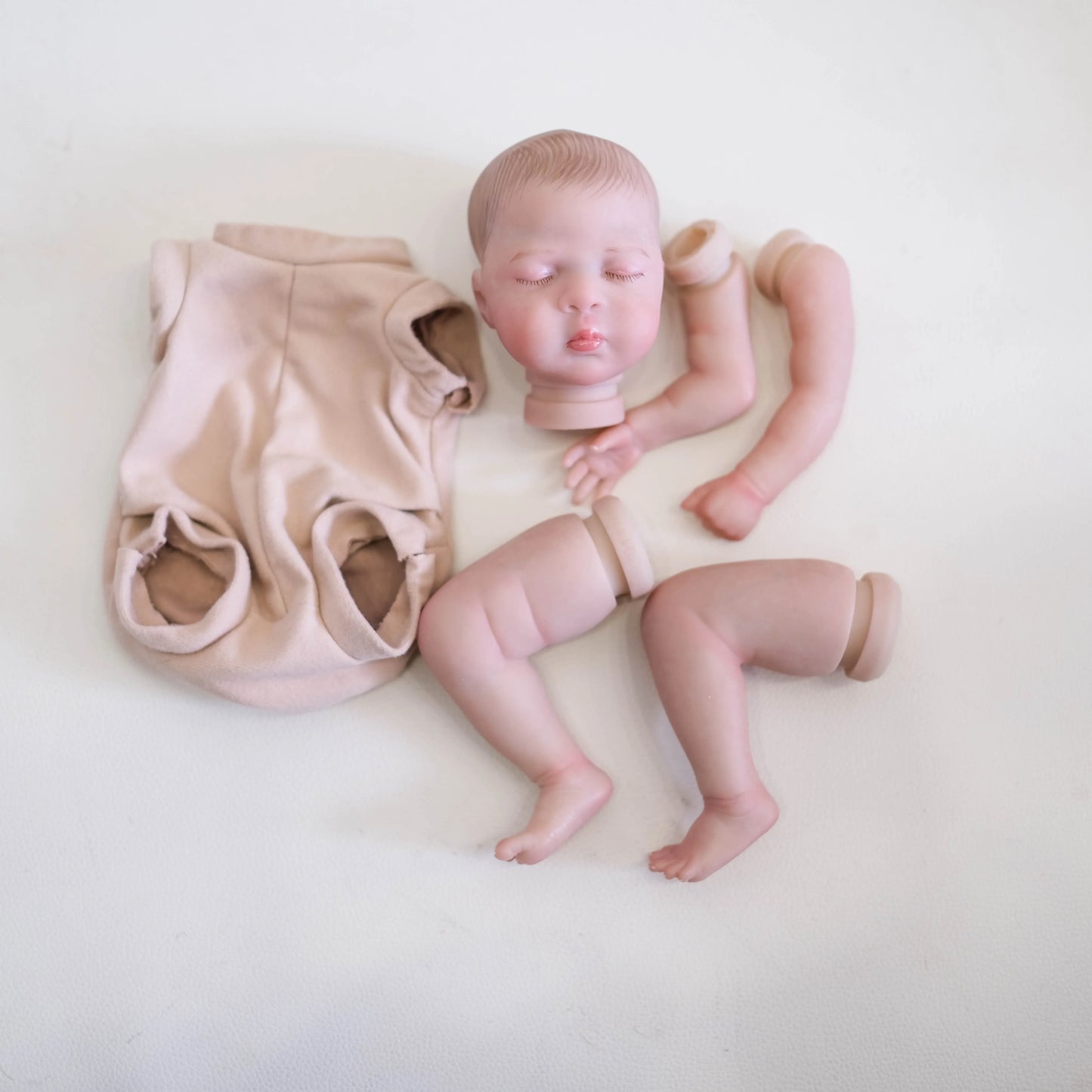 NPK 10inch luna Finished Newborn Baby Doll Size Already Painted Lifelike Soft Touch Flexible finished Doll Parts