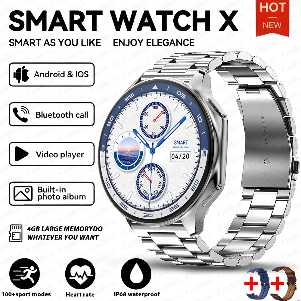 OPPO DT Watch X Bluetooth Call Smart Watch 4GB Memory Recording MP3+MP4 Playback 3D Visual Surround Smartwatches Men 2025 New