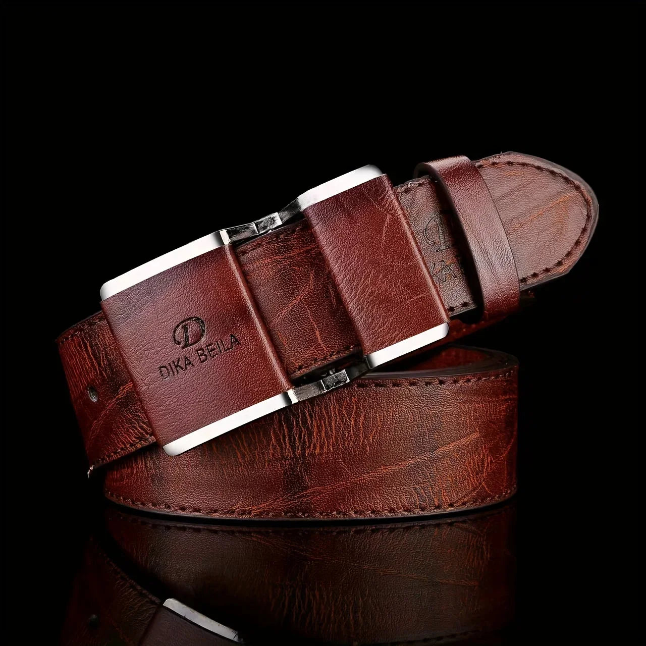 Men's Business Belt Smooth Buckle Leisure Belt Jeans Belt Suit Pants Belt
