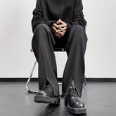 Suit Pants Men Plus Size Social Mens Dress Pants Korean Loose Straight Casual Pants