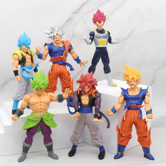 Anime Dragon Ball Z Super Saiyan Son Goku Broly Vegeta Anime Action Figure Model Christmas Gifts Collectible Figurines for Kids