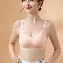 Large Size Soft Support Push-up Bra For Women, Seamless One-piece