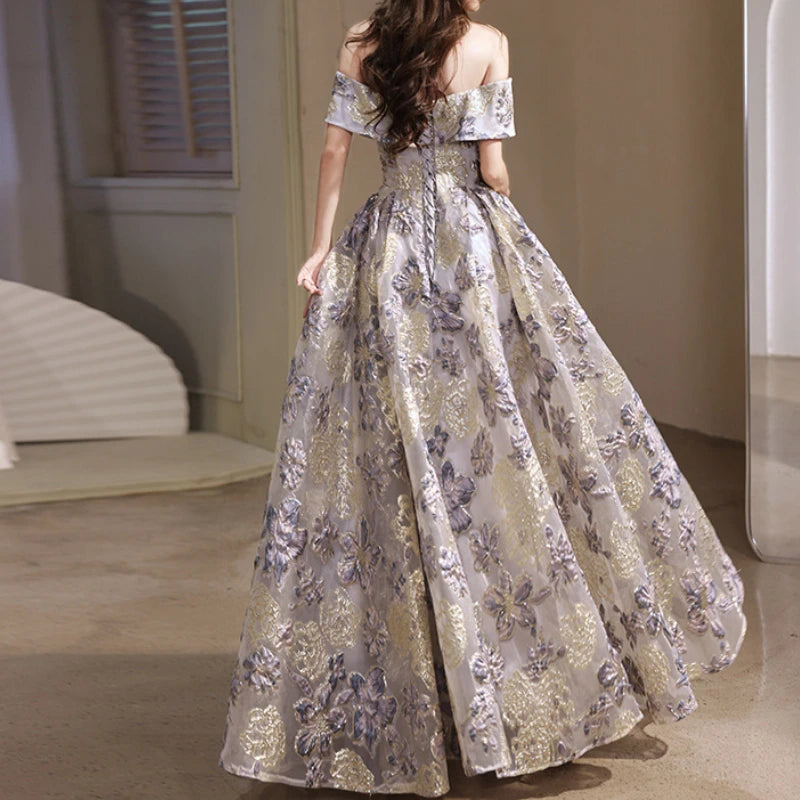 Homecoming Dresses: Elegant Temperament Slash Neck Slim Formal Prom Dresses