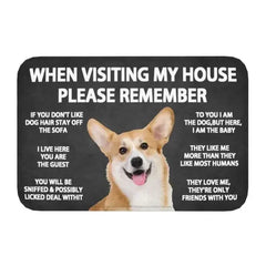 Please Remember Shih Tzu Dogs House Rules Entrance Doormat Decor Kitchen Welcome