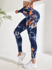 Tie Dye Seamless Leggings Women for Gym Yoga Pants Push Up Workout Sports Leggings