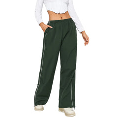 Y2K Baggy Cargo Pants for Women Drawstring Elastic Low Waist Parachute Pants