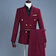 Prom Suits for Men: Navy Blue Men Suits High Quality Business Outfits 2 Piece