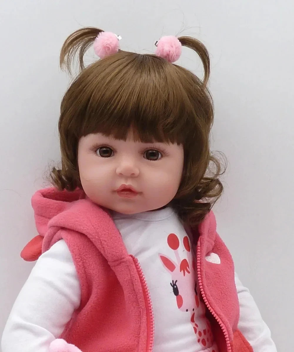 bebe doll reborn toddler 47cm soft silicone reborn baby dolls soft body lifelike menina Christmas surprice girl gifts doll