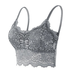 Women Lace Bras Top Comfortable Bralette Solid Color Underwear Vest