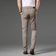 Clothing Spring Summer Plaid Pants Men Business Red Khaki Grey Suit Pant