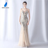 Homecoming Dresses: Women's Mermaid V Neck Sequin Party Maxi Dress