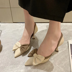 Womens Comfortable Heels: High Heels Shoes Women Two-Piece Thin Heels Pumps