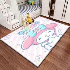 Kuromi Sanrio Lovely Carpet Rug for Living Room Bedroom Decoration Picnic Camp
