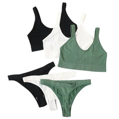 Women Bra Set Lingerie Female Seamless Underwear Bralette Tops Basic Stretchy