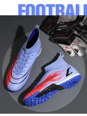 Soccer Shoes Men High Ankle Adult Professional Non-Slip Spike Indoor Football Boots