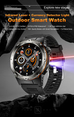 T-Rex 3 GPS Sports Waterproof Smart Watch Men 3ATM waterproof 500mAh Battery NFC Call 2026 New Military Smartwatch UV+Infrared