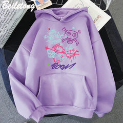 Arcane Jinx Hoodie Monkey Graffiti Style Nice Print Game Lovers Tops Streetwear