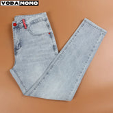 Jeans Men Fashion Hole Streetwear Straight Jeans Spring Summer Moto & Biker Skinny