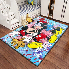 Mickey Mouse Carpet for Children,Living Room Bedroom Floor Mat Kitchen Mat Children