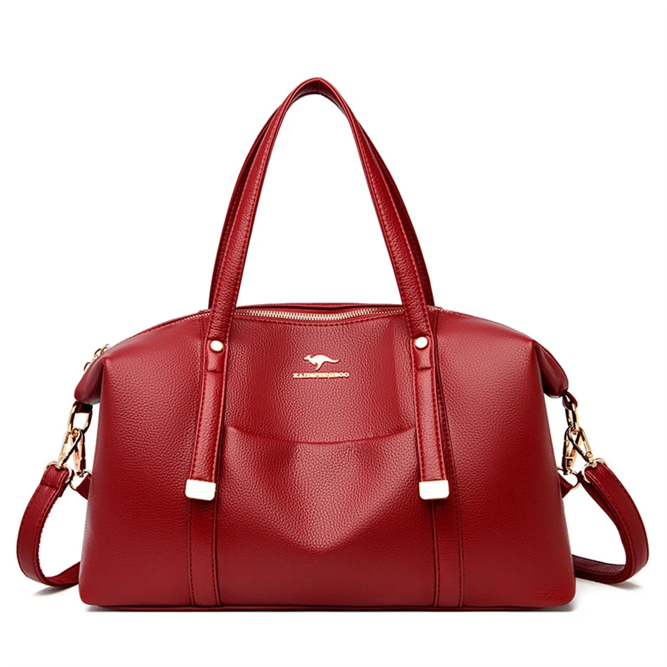 Casual Tote Bag Soft Leather Large Capacity Handbag Women's Bag