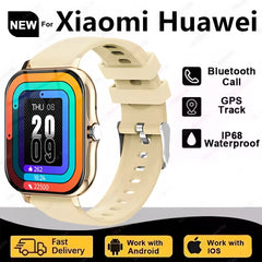 New SmartWatch Men Women 2.02 Amoled BT Call GPS Tracker NFC Sport Waterproof Heart Rate Smart Watch Fitness Tracker
