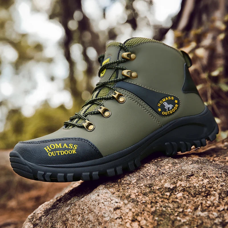 New Outdoor Shoes Men High Top Trekking Botas Leather Men Outside Boots For Men and Women Mountain Comfortable Hiking Boots