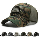 Men American Flag Camouflage Baseball Cap Male Outdoor Breathable Tactics