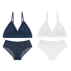 Bra and Panty Set Push Up Seamless Bras Mid Waist Briefs Underwear Sets