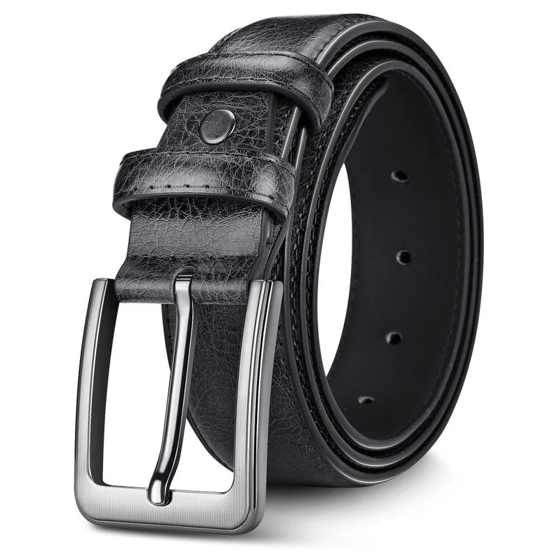 Cross-Border Foreign Trade Belt Men's High-End Versatile Business Belt Pin Buckle Source Manufacturer Wholesale