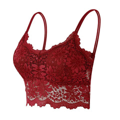 Women Lace Bras Top Comfortable Bralette Solid Color Underwear Vest