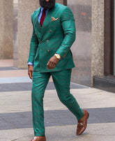 Tuxedo for Mens: Men's Suit Pants Plaid Pattern Utility Pocket Straight Leg Pants