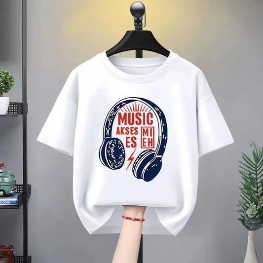 Summer Baby Girls Clothes Set Children Boy Letter 'music' Printed T-shirts and Shorts 2pcs Suiy Kid Casual Top Bottom Outfits