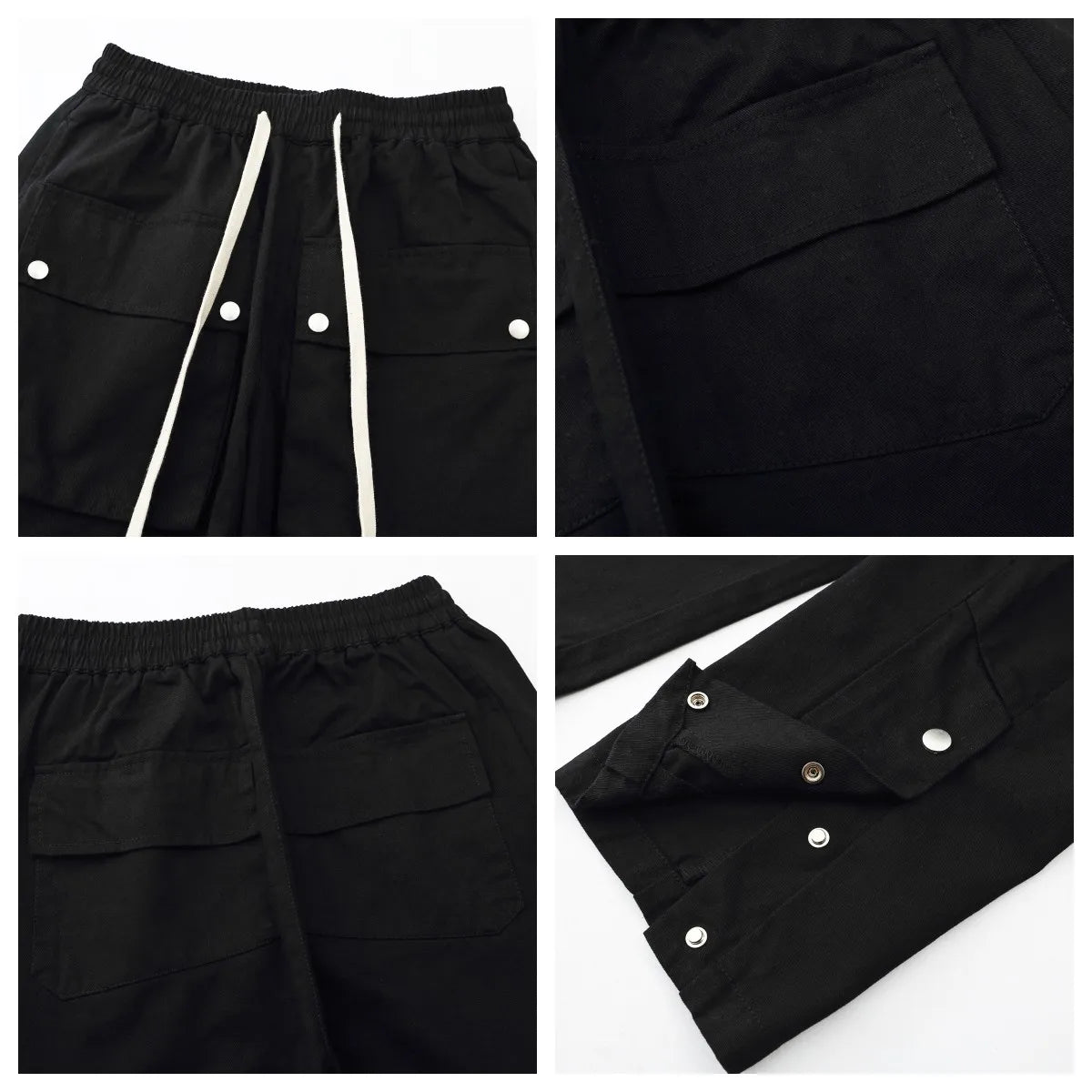 Oversize Pants Cargo Y2k Sweatpants Male Men Trousers Man Casual Black