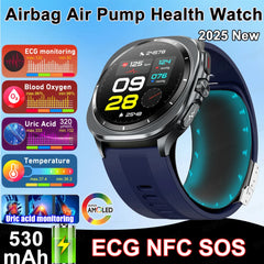 2025 New For huawei True Blood Pressure Airbag Smart Watch men air Pump Uric Acid Blood Lipids health watch Bluetooth call watch