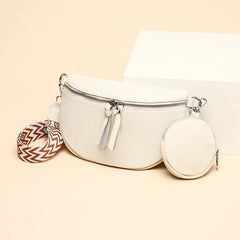Soft Genuine Leather Fashion Saddle Bag Shoulder Crossbody Bag Luxury Women