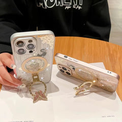 Case For iPhone 16 15 Plus 14 13 Pro Max 16Pro Bling Butterfly Holder Ultra-thin Shockproof Cover
