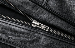 leather jacket casual denim leather coat leather coat PU washed leather, leather soft