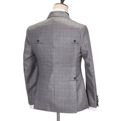 Tuxedo for Mens: Elegant Grey Tuxedo Suits for Men Double Breasted Black Satin