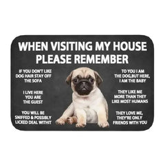 Please Remember Shih Tzu Dogs House Rules Entrance Doormat Decor Kitchen Welcome