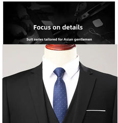 Business Suits For Men Western-style Casual Clothes Blazers Vest Pants 2-piece Set
