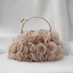 Satin Floral Bride Party Evening Clutch Bag Women Wedding Purses and Handbags