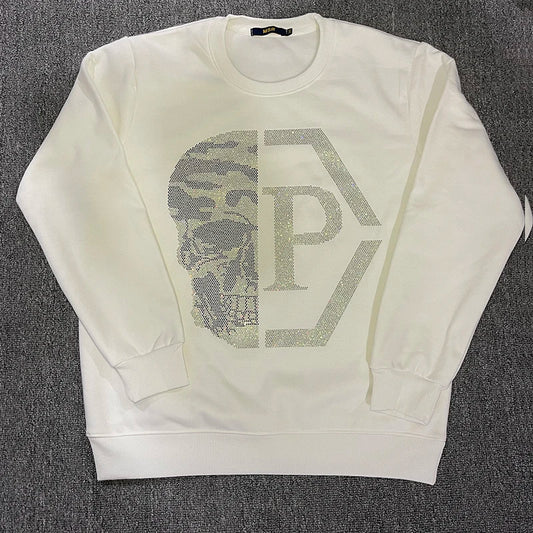 Diamond Fashion Men Hoody Long Sleeve Rhinestones Designer Sweatshirt