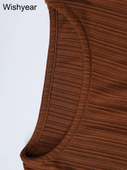 Formal attire Dresses: Elegant Solid Knitting Ribbed Evening Dresses For Women Clothes
