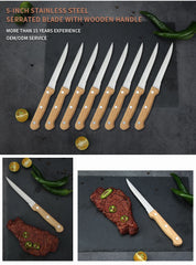 4/6/8pcs Kitchen Steak Knife Set Durable Stainless Steel 5 Inch Steak Knives Highly