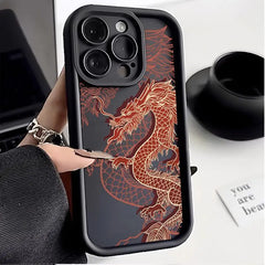 East Dragon Soft Phone Case For iPhone 11 12 13 14 15 Pro Max XR XS X 7 8 Plus SE 2024 Silicone INS Covers