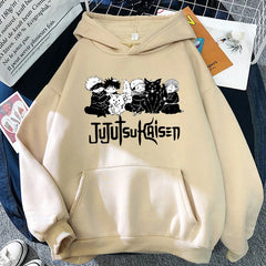 Anime Jujutsu Kaisen Hoodie Kawaii Gojo Satoru Graphic Hoodie Autumn Winter Plus Size